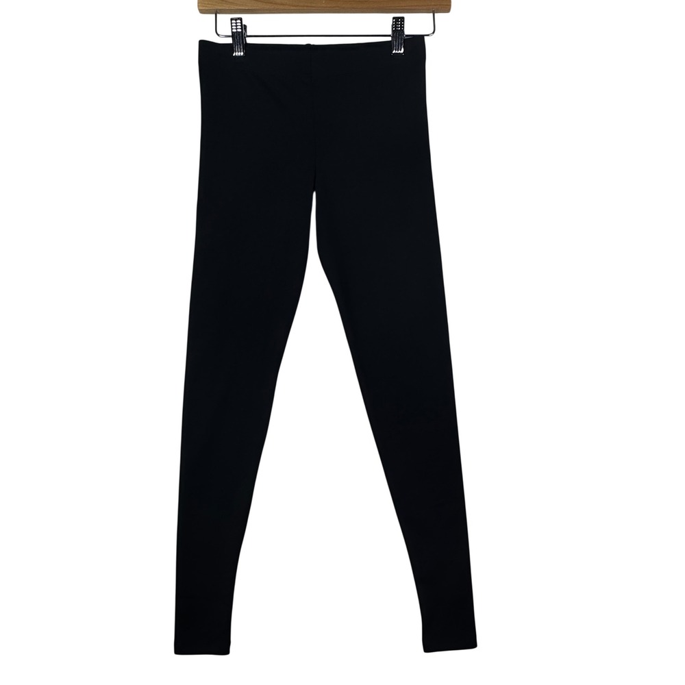 David Lerner Black Ponte Seamed Leggings Womens Size Small Pull On